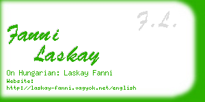 fanni laskay business card